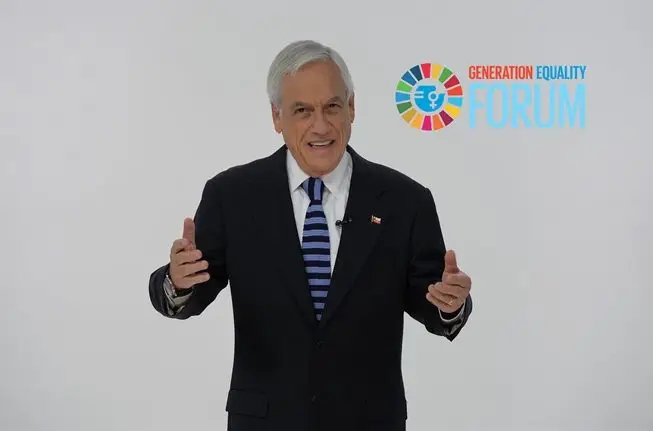 Presidente Piñera anuncia compromisos sobre equidad de género en Foro Generación Igualdad de París